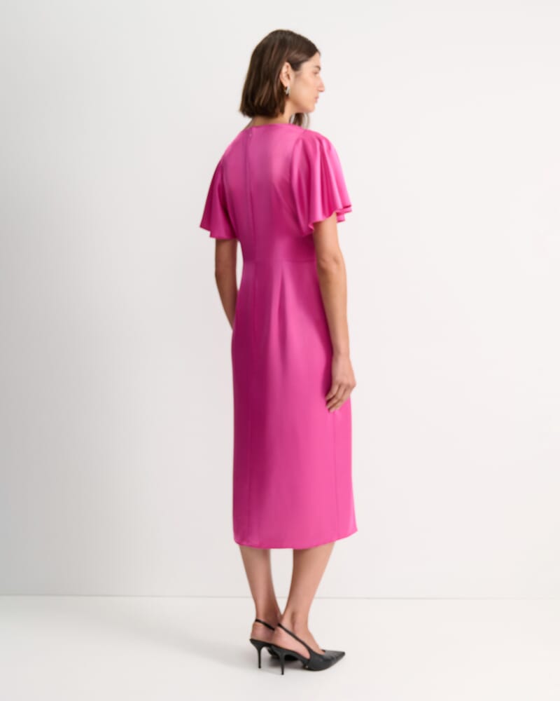 Harlow Ruffle Midi Dress in GRAPE