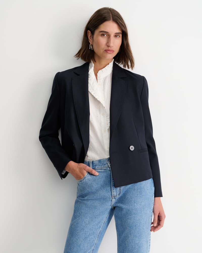 Wren Double Breasted Blazer in NAVY