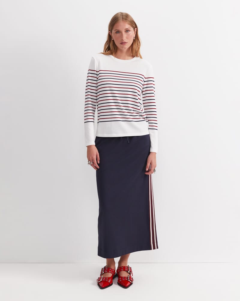 Britta Stripe Long Sleeve Tee in MULTI