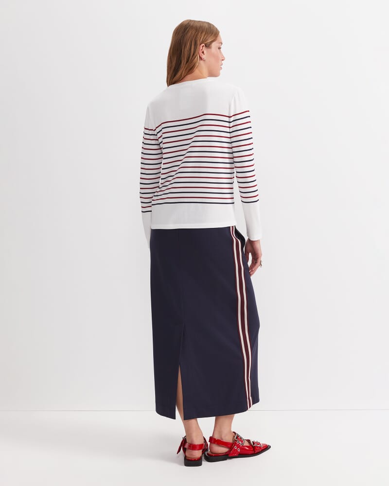 Britta Stripe Long Sleeve Tee in MULTI
