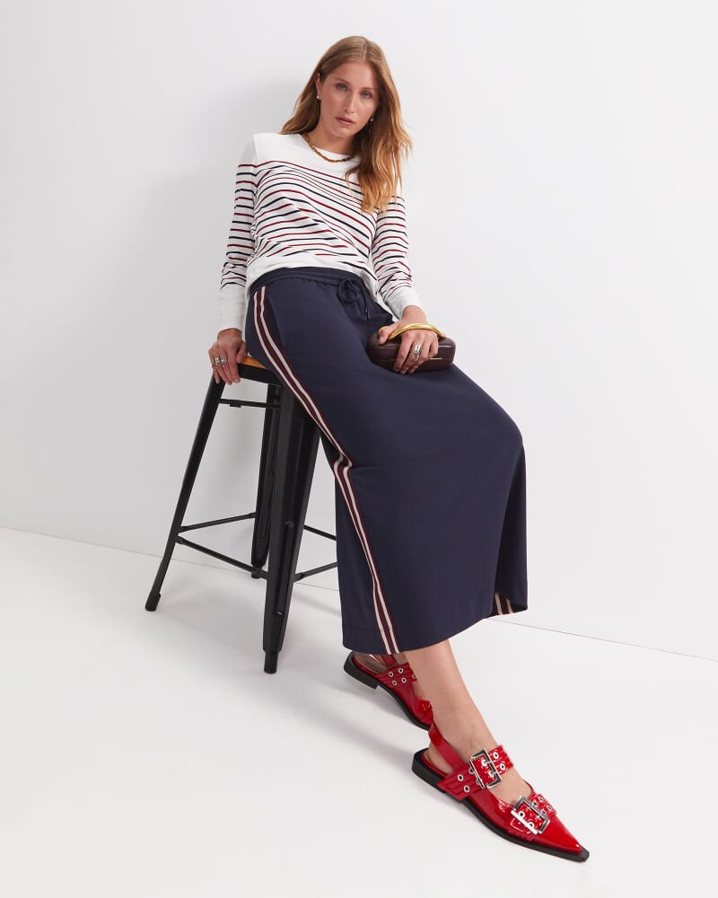 Britta Stripe Long Sleeve Tee in MULTI