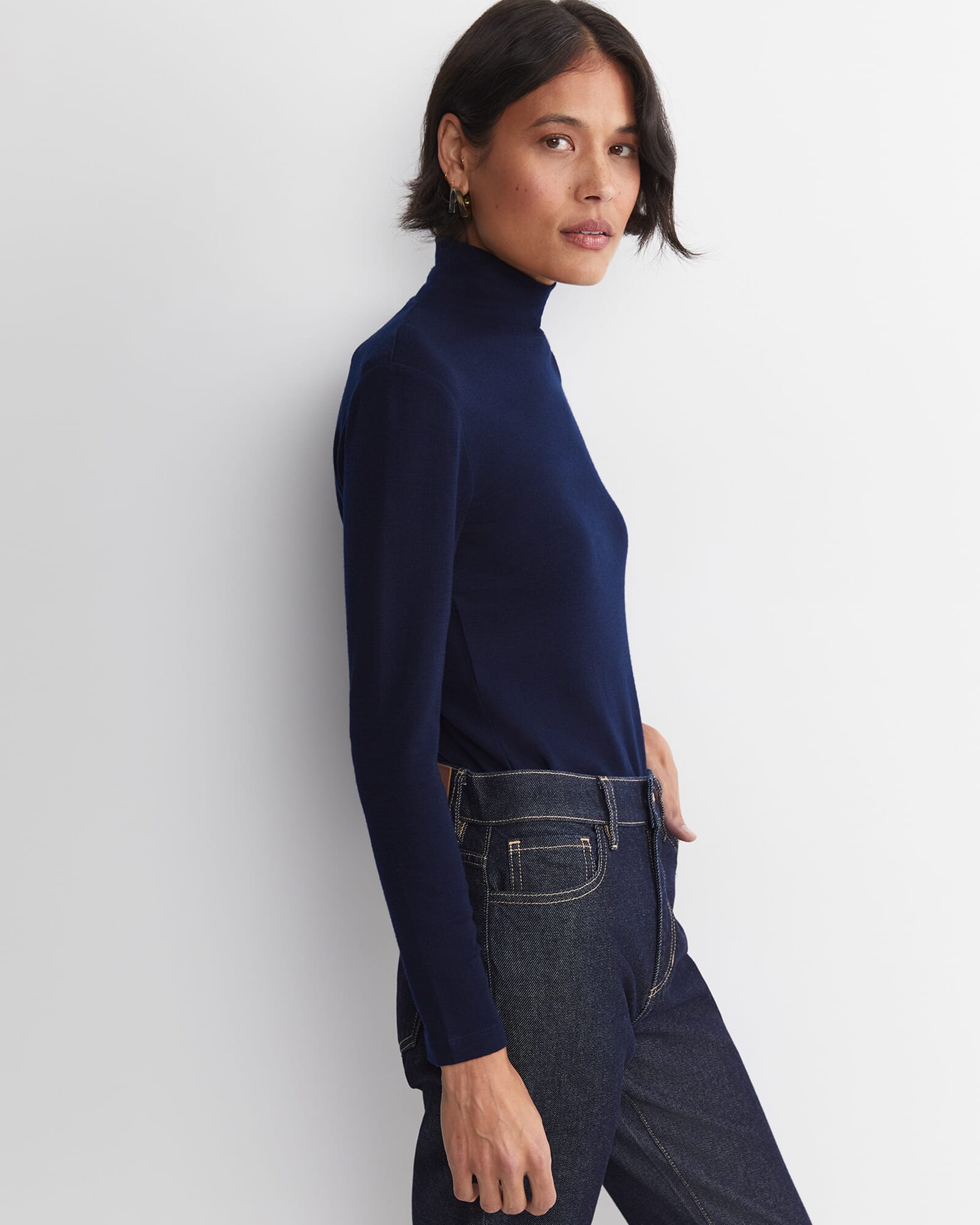 Gigi Babywool Mock Neck Top