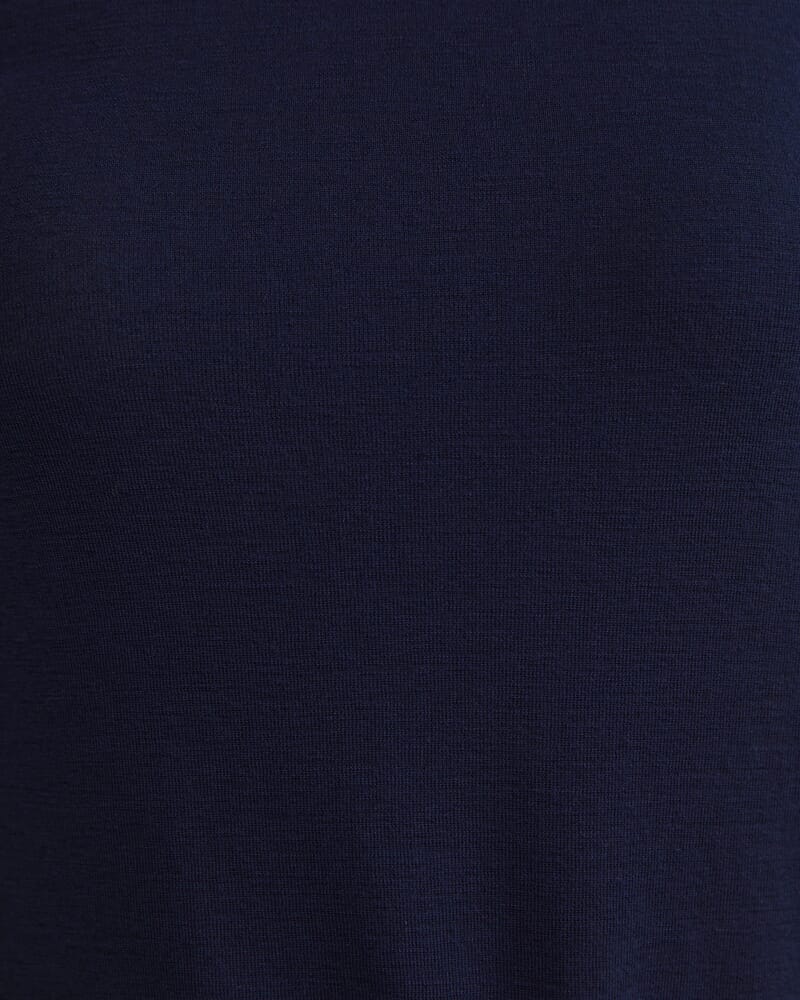 Gigi Babywool Mock Neck Top in NAVY