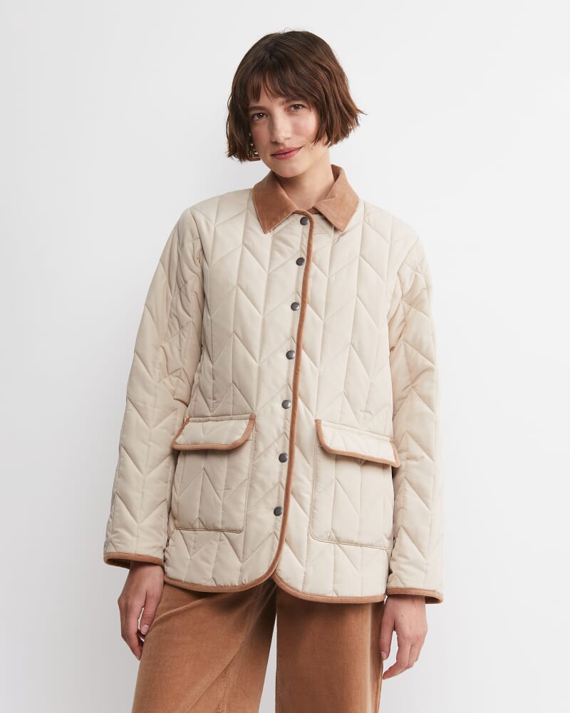 Gillian Lightweight Quilted Jacket in CANVAS