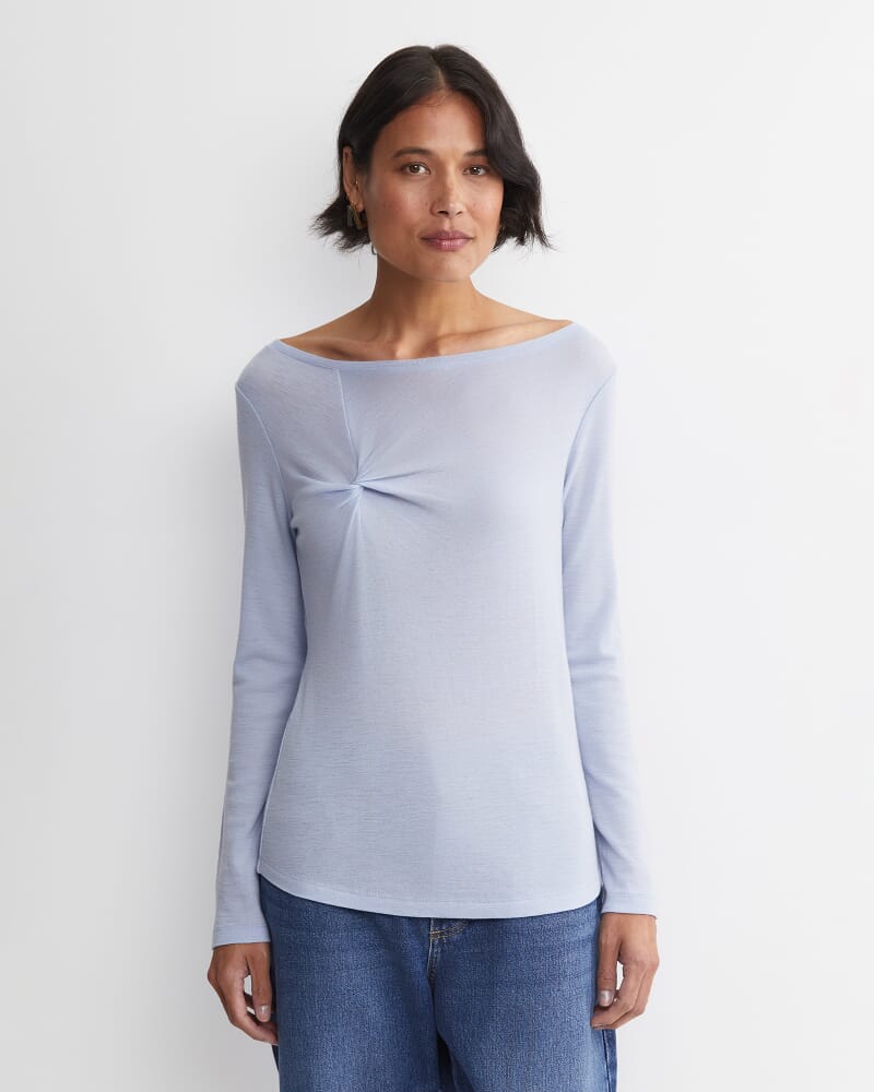 Gigi Babywool Twist Top in ICE BLUE