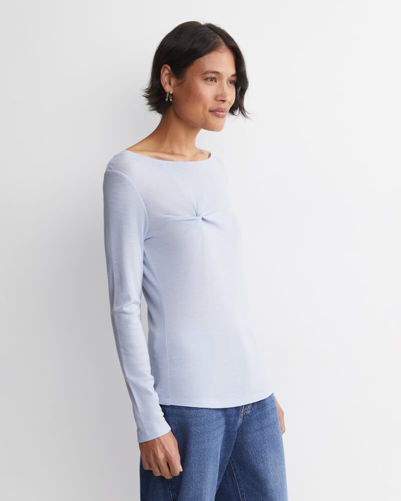 Gigi Babywool Twist Top in ICE BLUE