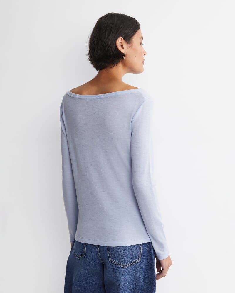 Gigi Babywool Twist Top in ICE BLUE