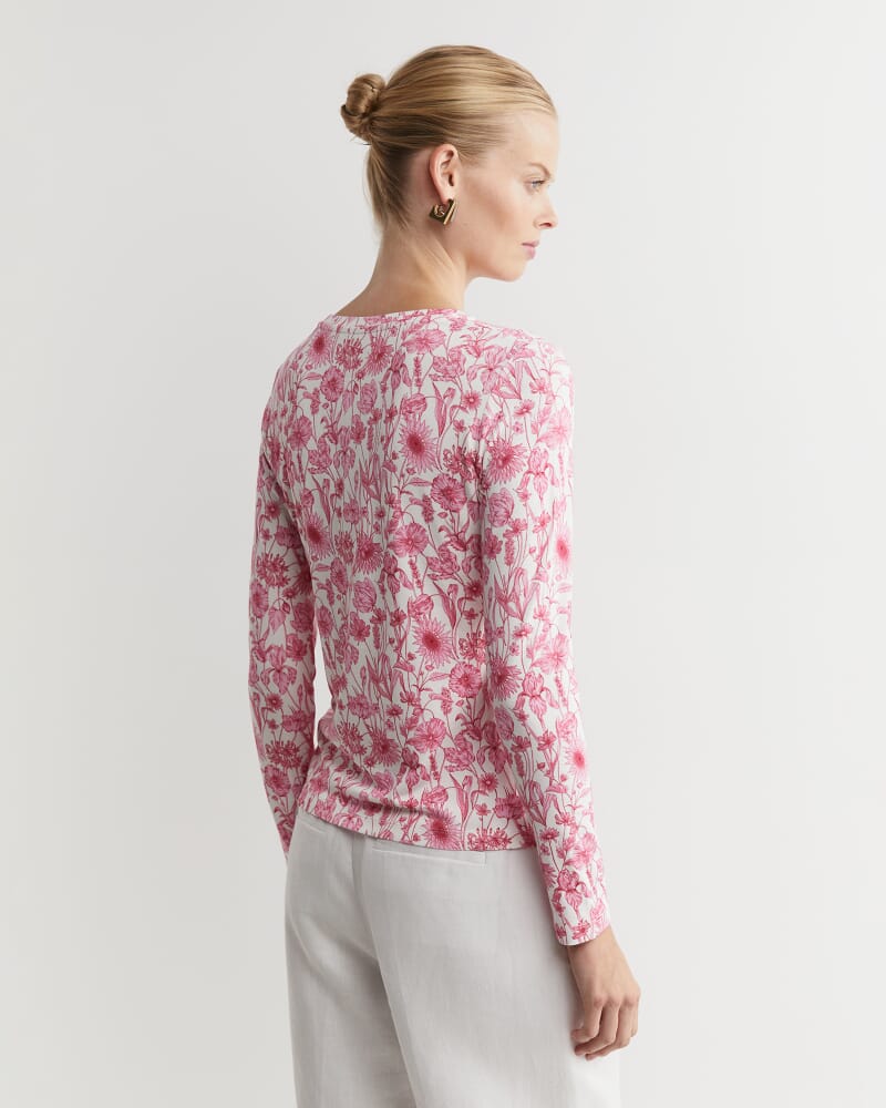 Muse Liberty Long Sleeve Magic Tee in WHITE/PINK