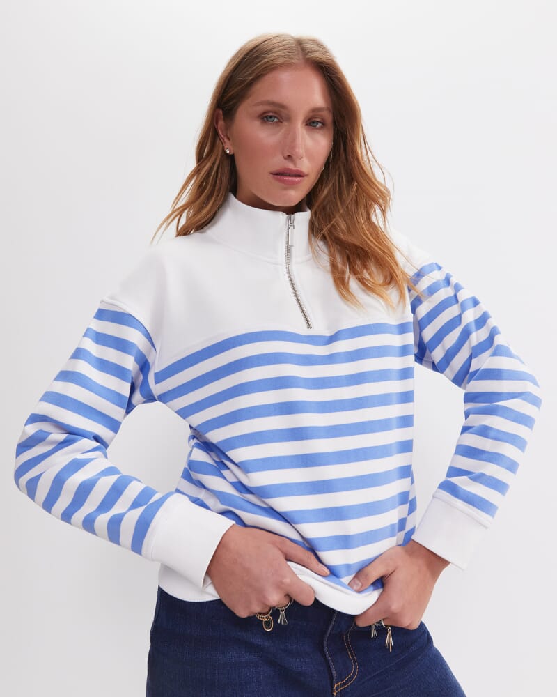 SC Stripe Quarter Zip Sweat