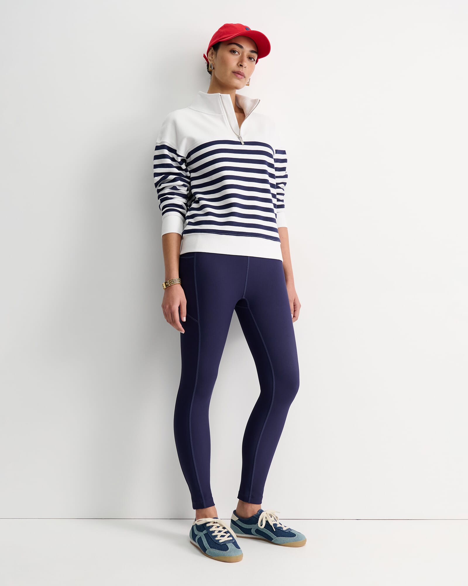 SC Stripe Quarter Zip Sweat