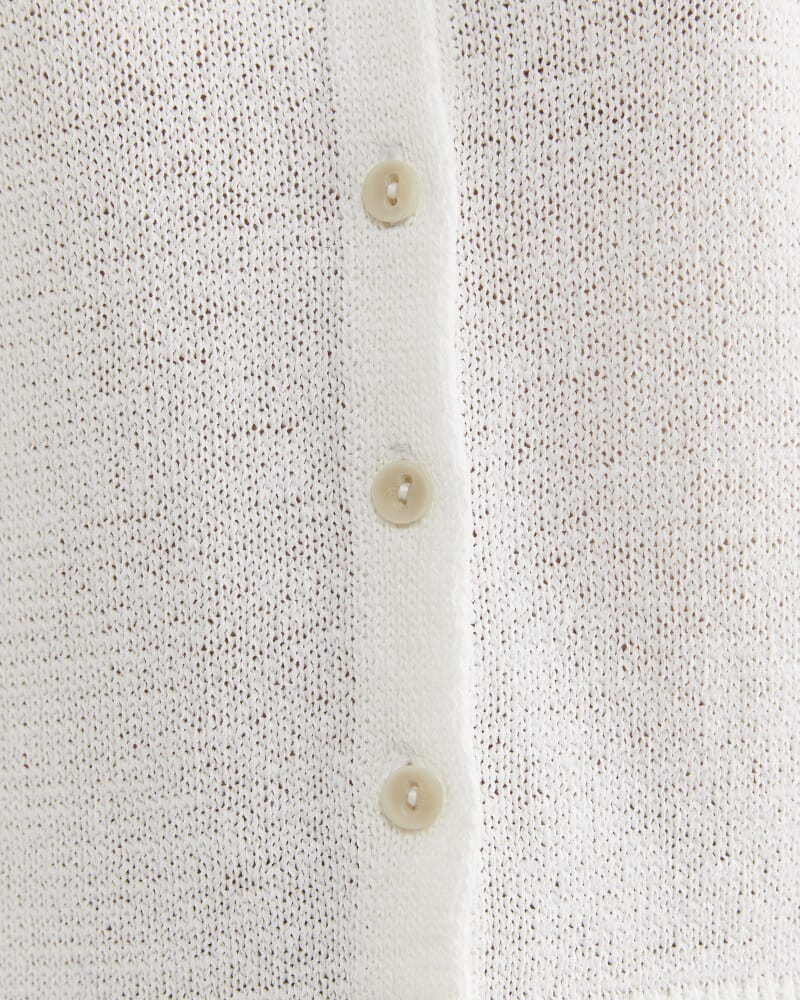 Josie Tape Yarn Vest in WHITE