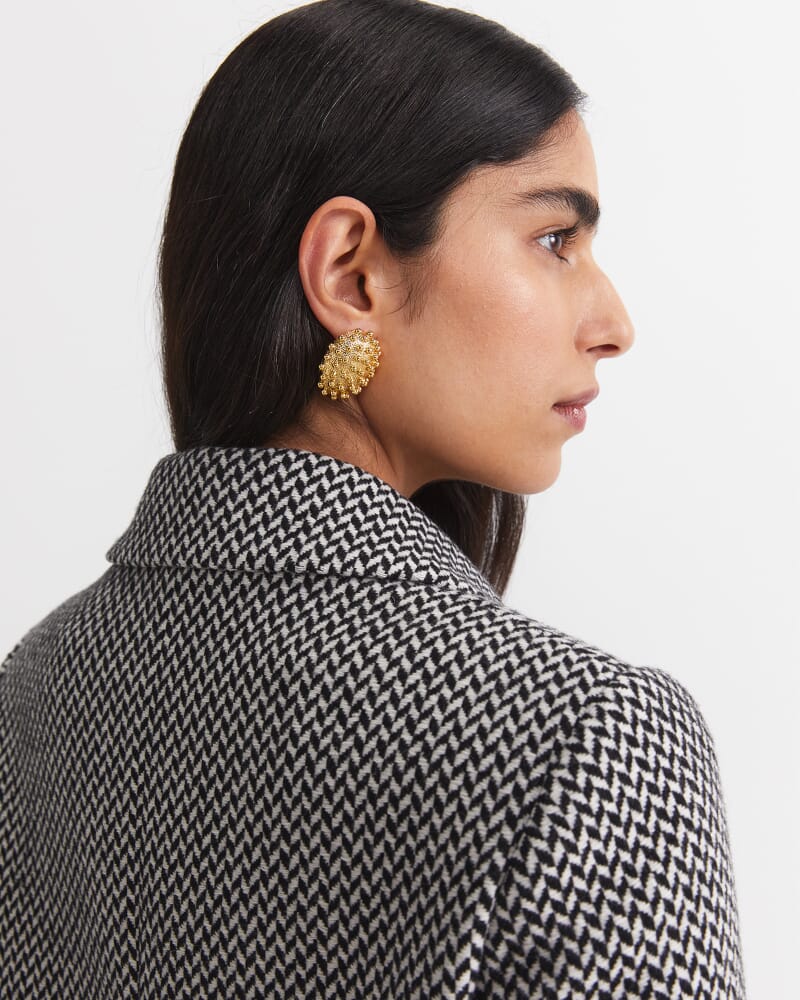 Bea Double Breasted Coat in BLACK/WHITE