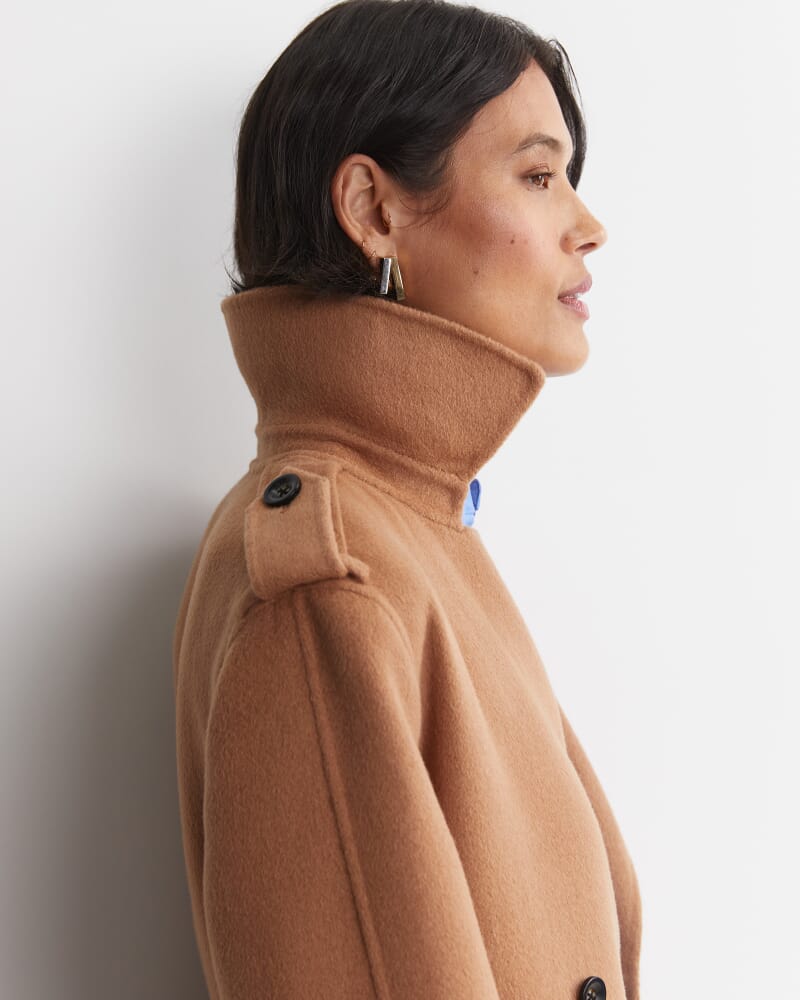 Martha Double Breasted Trench Coat in CAMEL
