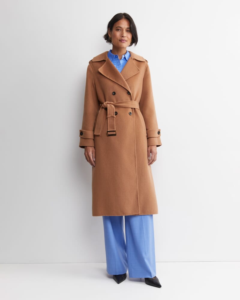 Martha Double Breasted Trench Coat in CAMEL