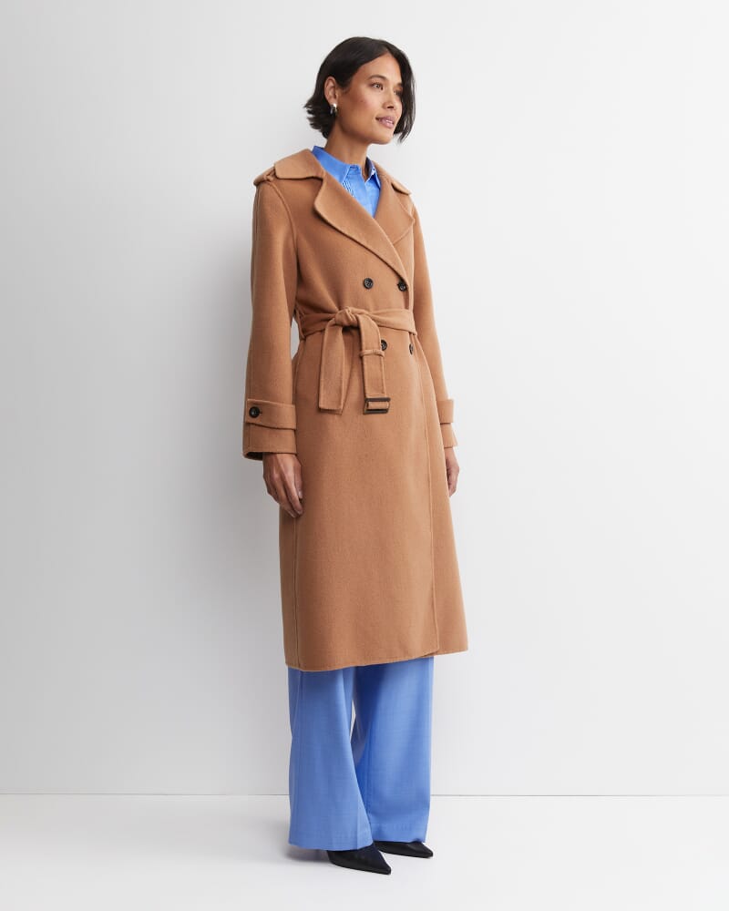 Martha Double Breasted Trench Coat in CAMEL