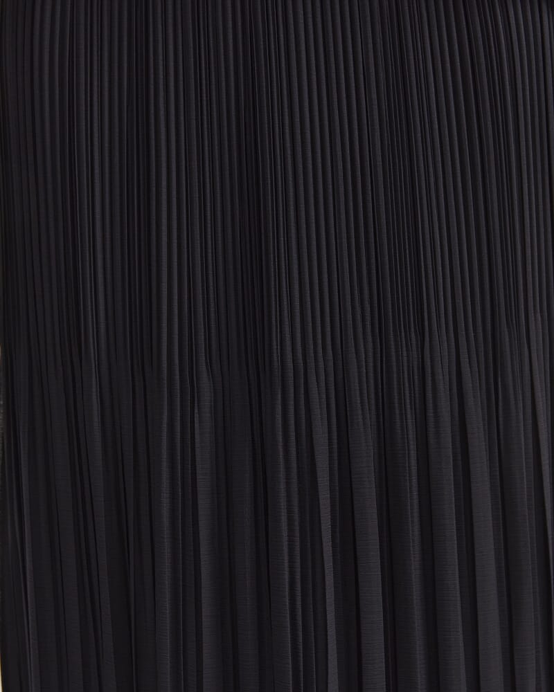 Quinn Pleated Midi Skirt in BLACK