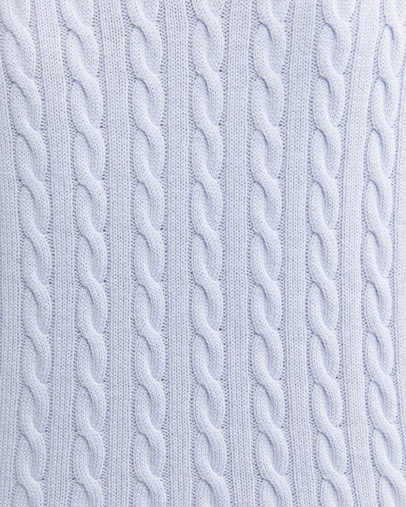 Baby Cable V-Neck Sweater in ICE BLUE