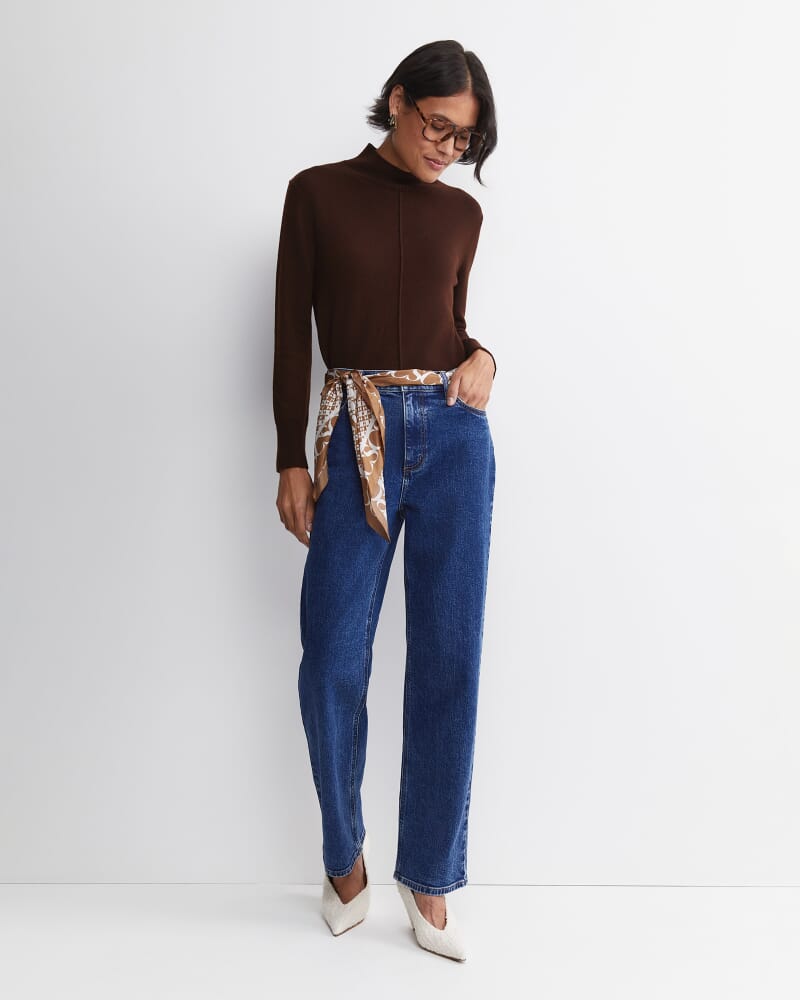 Cass Wool Sweater in CHOCOLATE