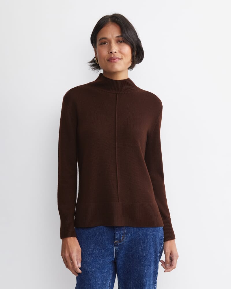 Cass Wool Sweater in CHOCOLATE