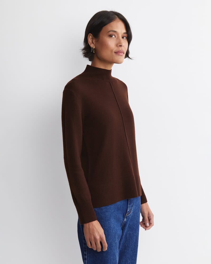 Cass Wool Sweater in CHOCOLATE