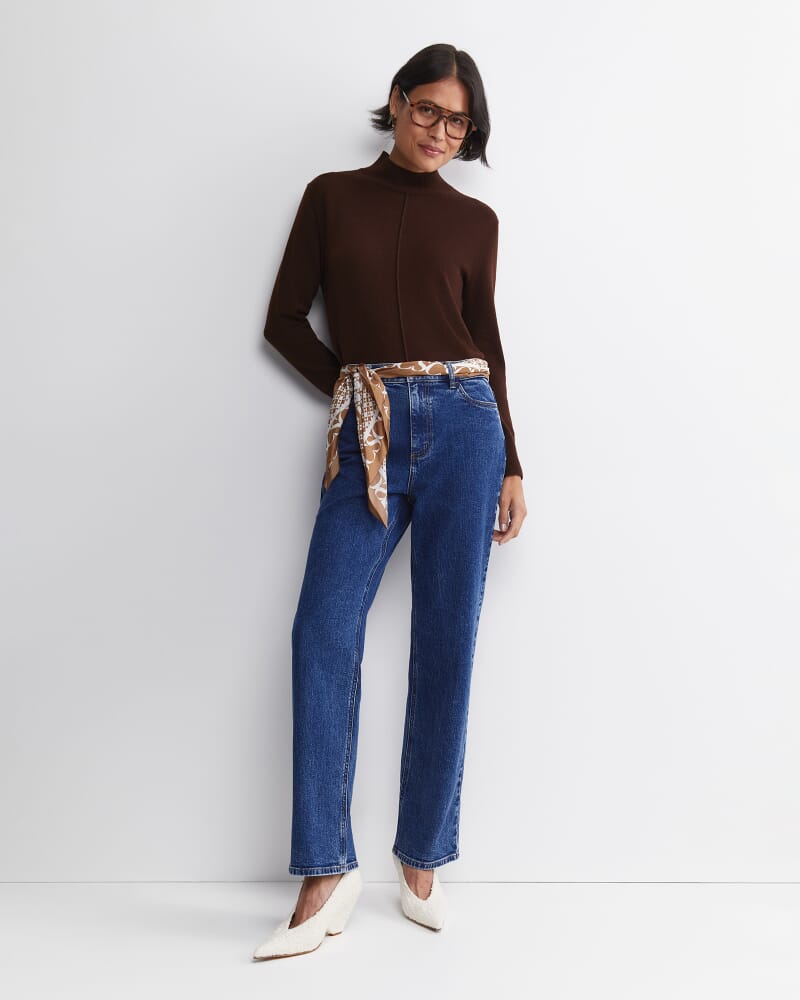 Cass Wool Sweater in CHOCOLATE