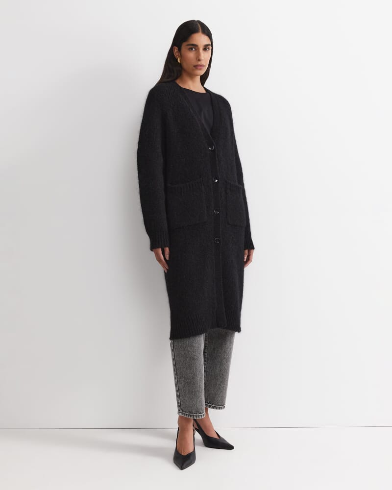 Sarish Cocoon Coatigan in BLACK