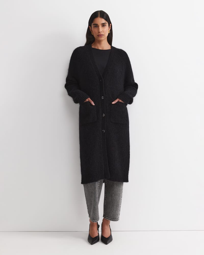 Sarish Cocoon Coatigan in BLACK
