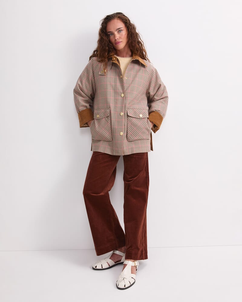 Cleo Cord Wide Leg Jean in CIGAR