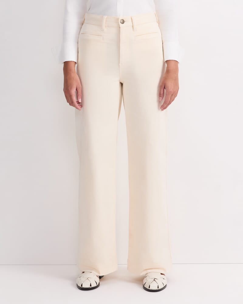 Cleo Cord Wide Leg Jean in IVORY