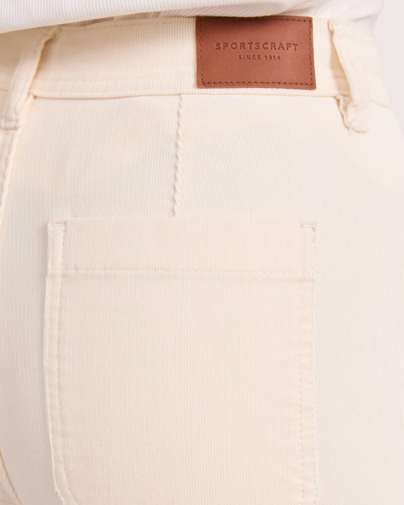 Cleo Cord Wide Leg Jean in IVORY