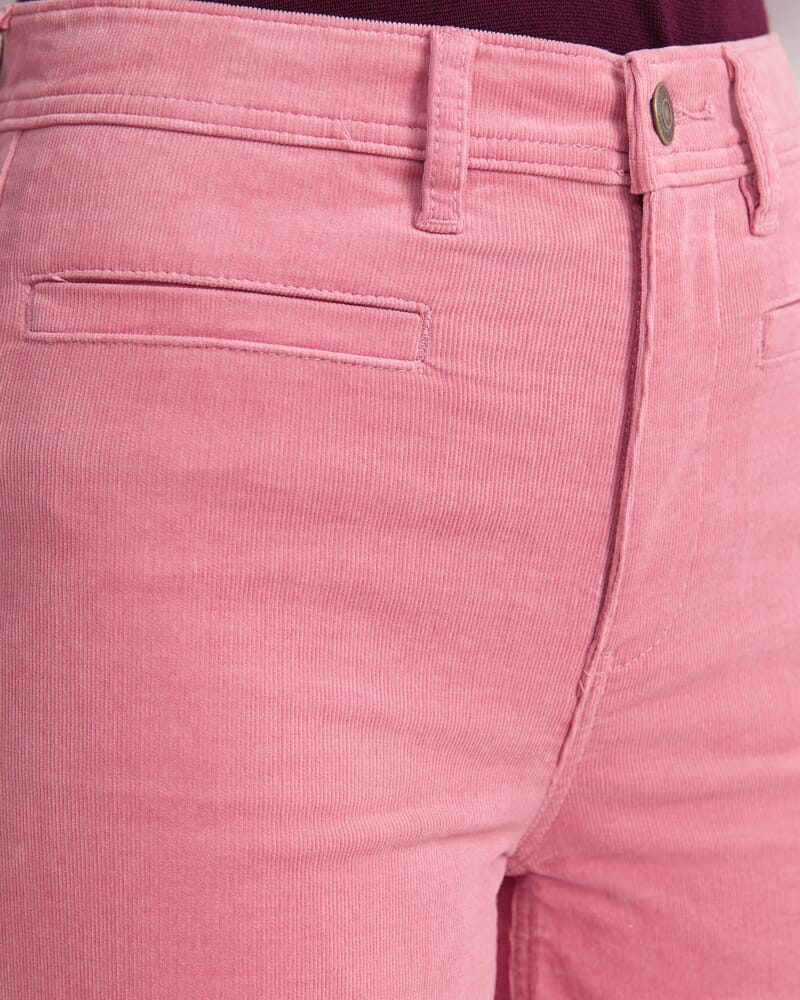 Cleo Cord Wide Leg Jean in PINK SALT