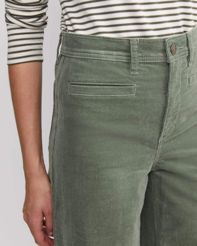 Cleo Cord Wide Leg Jean in SAGE