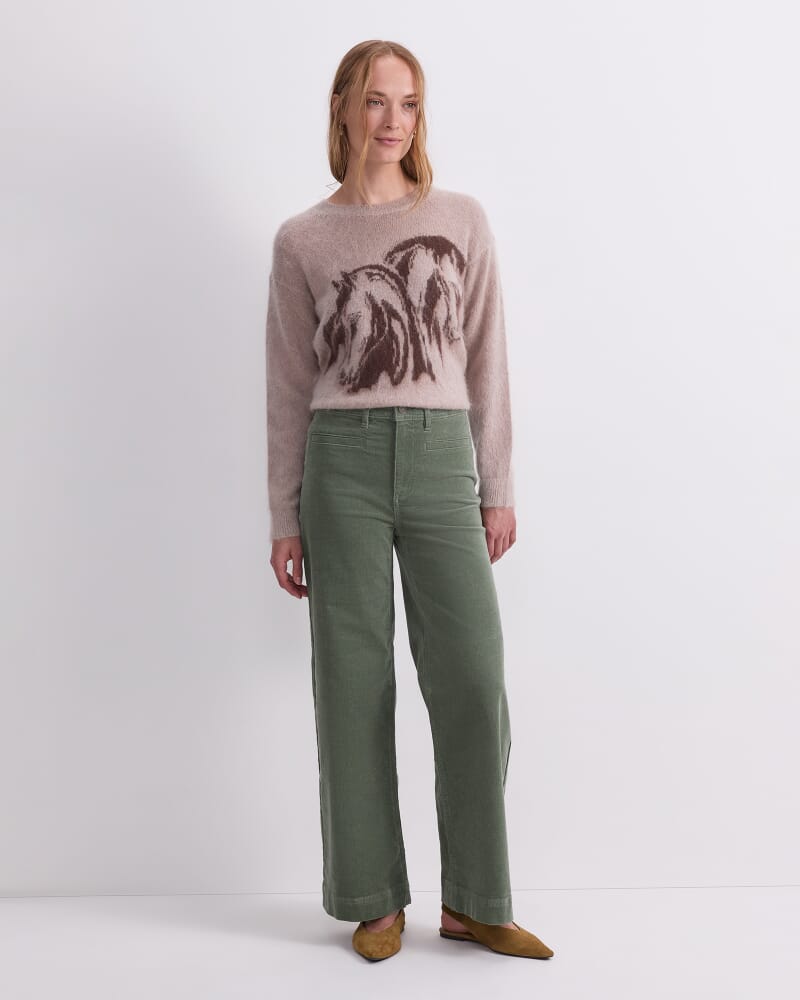 Cleo Cord Wide Leg Jean in SAGE