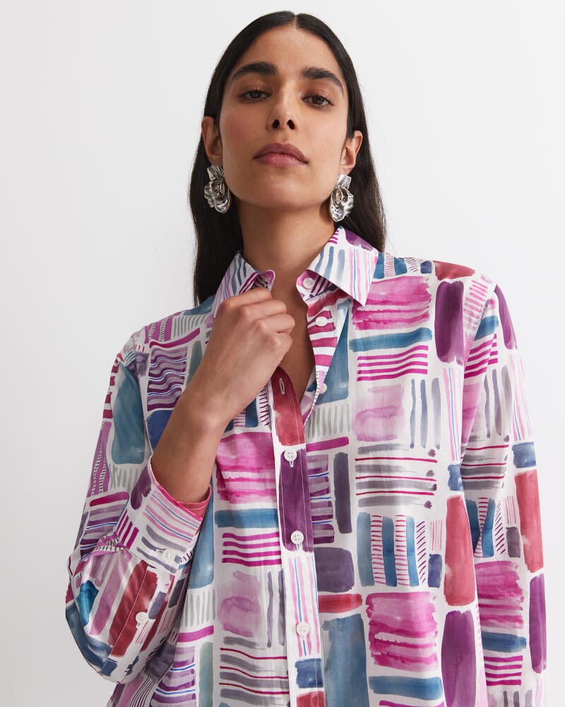 Construct Liberty Shirt in PINK MULTI