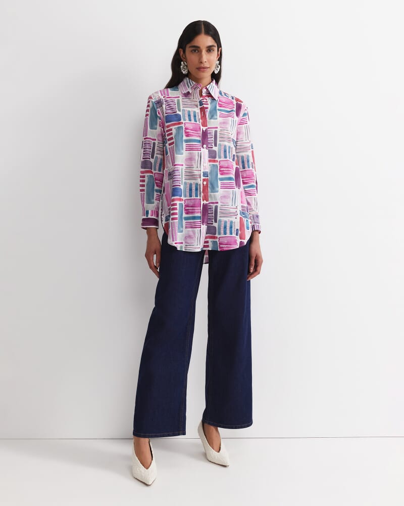 Construct Liberty Shirt in PINK MULTI