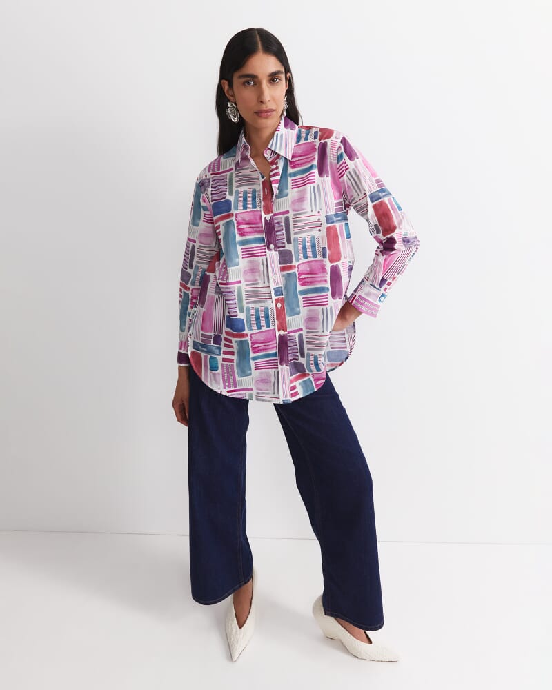 Construct Liberty Shirt in PINK MULTI