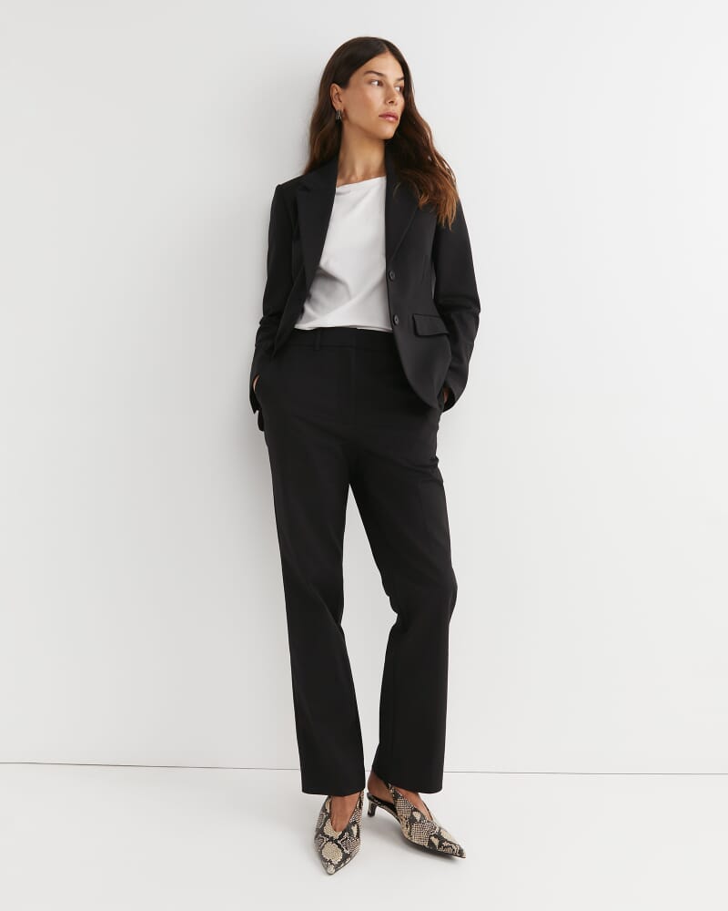 Yvette Straight Pant in BLACK