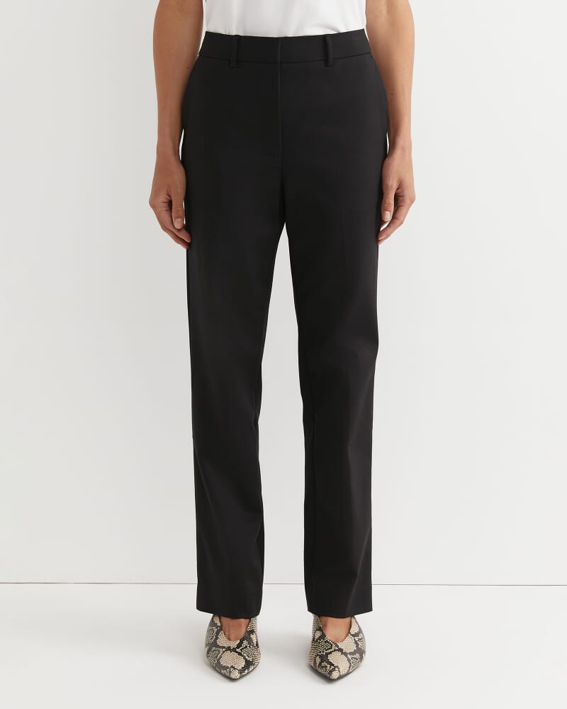 Yvette Straight Pant in BLACK