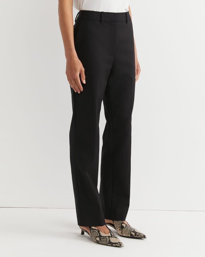 Yvette Straight Pant in BLACK