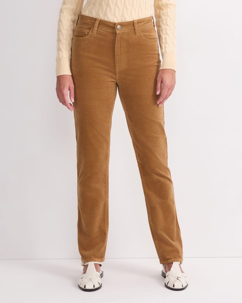 Cleo Straight Cord Jean in TAN