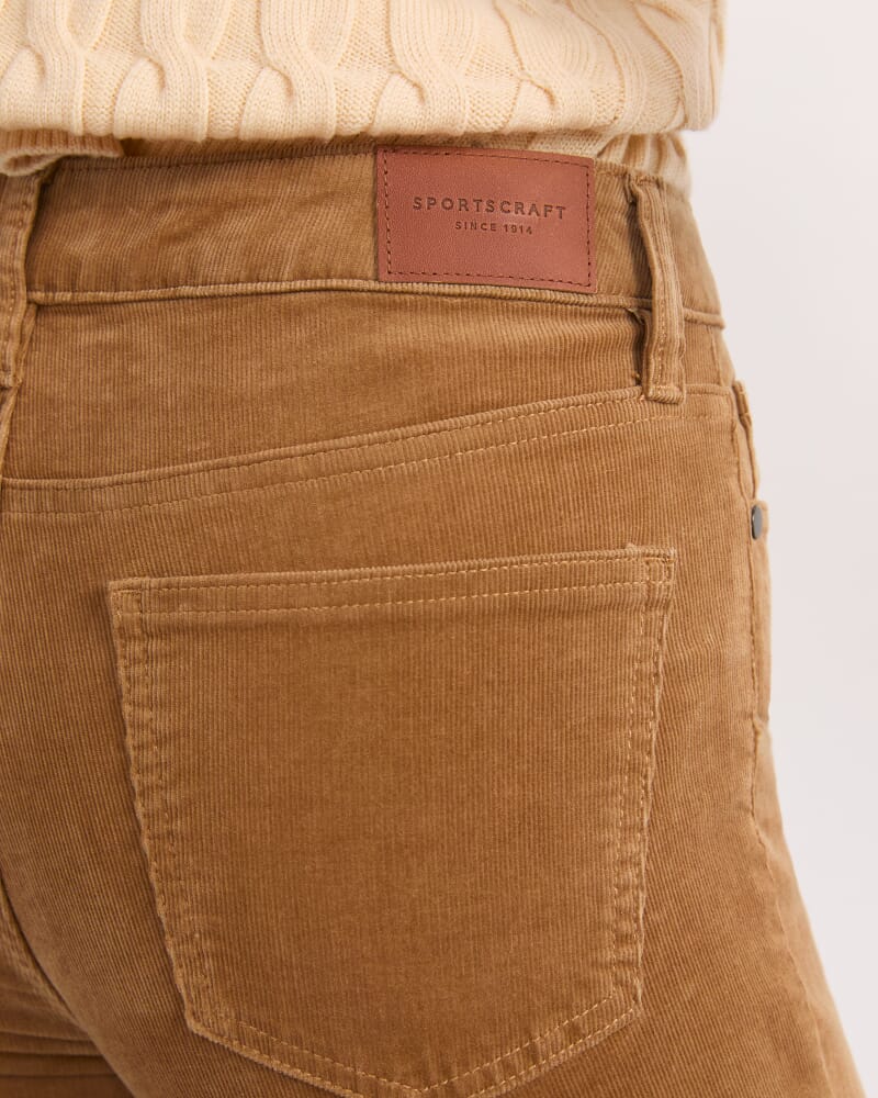 Cleo Straight Cord Jean in TAN