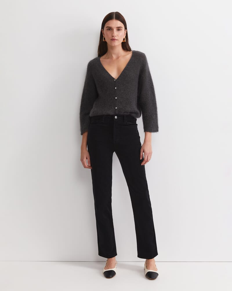 Cleo Straight Cord Jean in BLACK