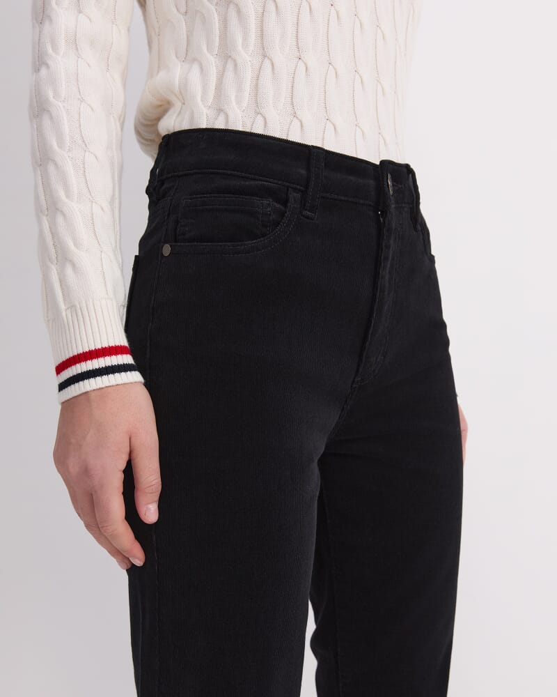 Cleo Straight Cord Jean in BLACK