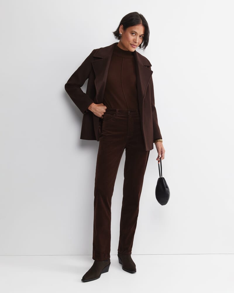 Cleo Straight Cord Jean in CHOCOLATE