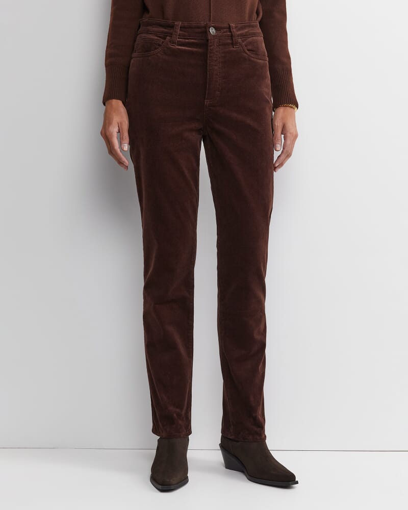 Cleo Straight Cord Jean in CHOCOLATE