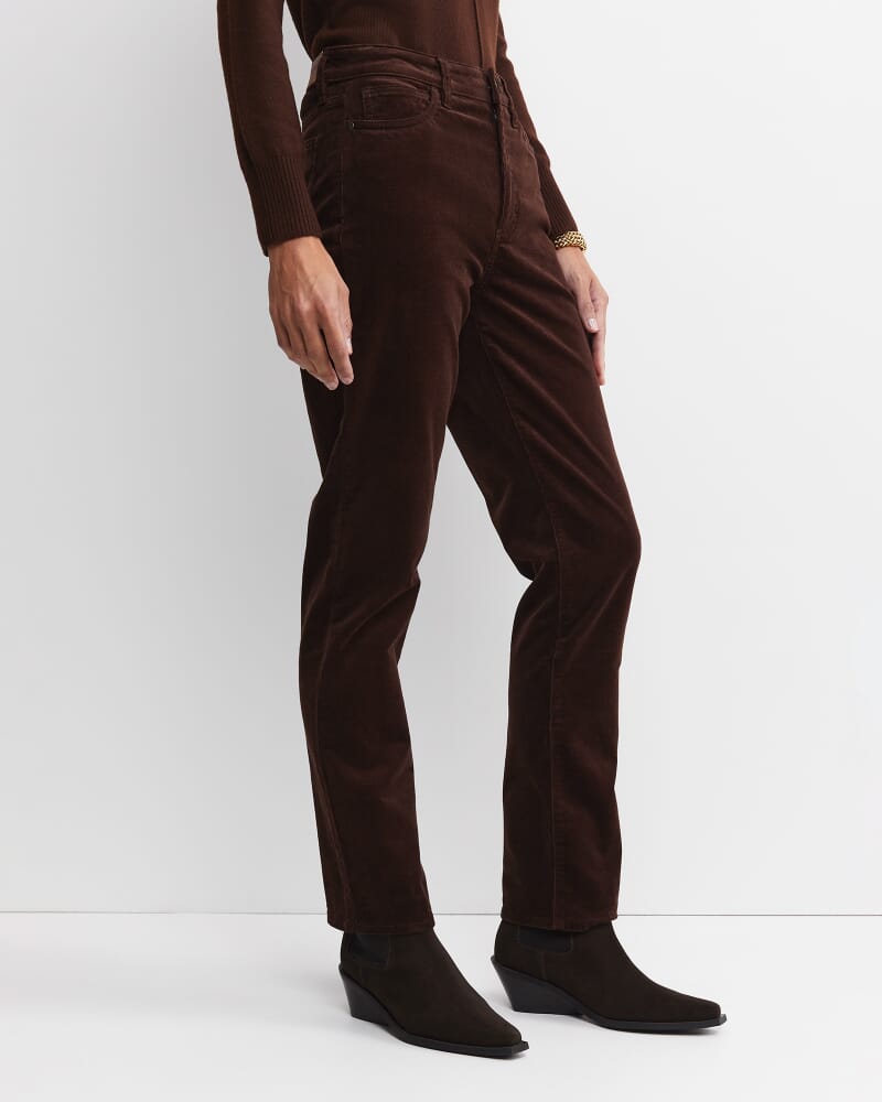 Cleo Straight Cord Jean in CHOCOLATE