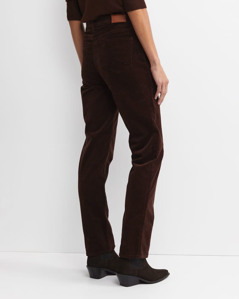 Cleo Straight Cord Jean in CHOCOLATE