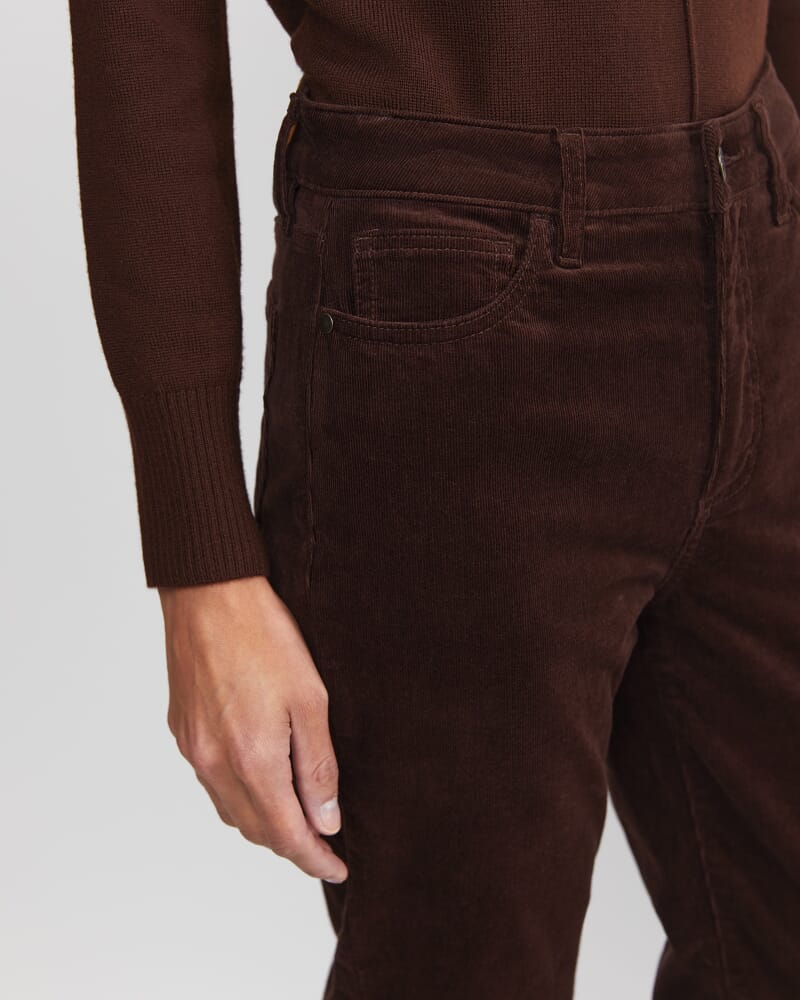 Cleo Straight Cord Jean in CHOCOLATE