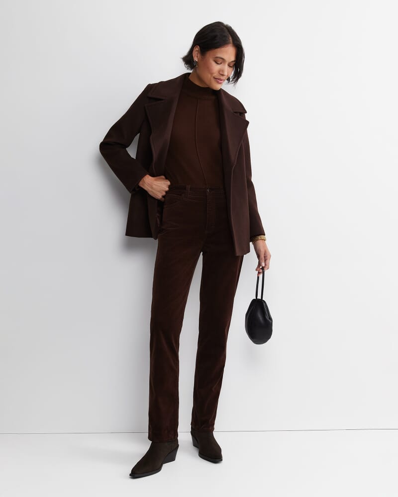 Cleo Straight Cord Jean in CHOCOLATE