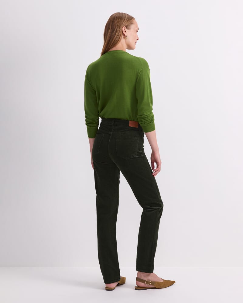Cleo Straight Cord Jean in FOREST
